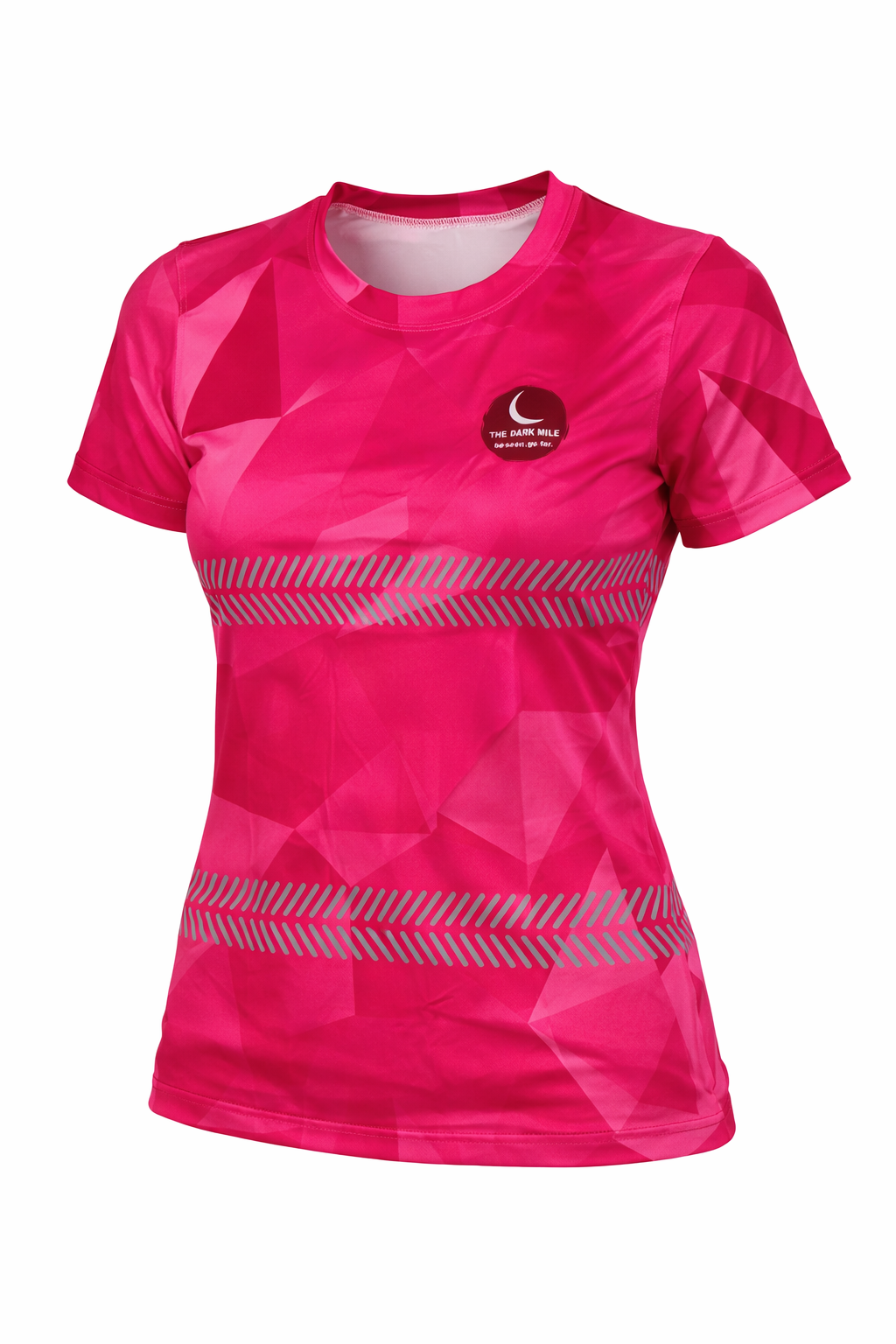 Womens Pink Reflective T Shirt