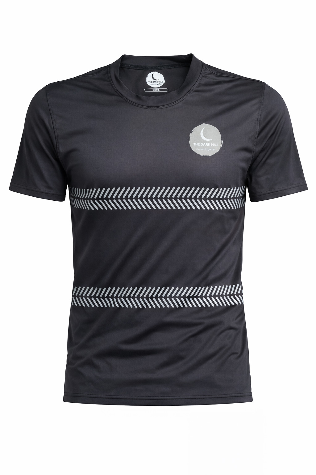 Mens Black Reflective T Shirt