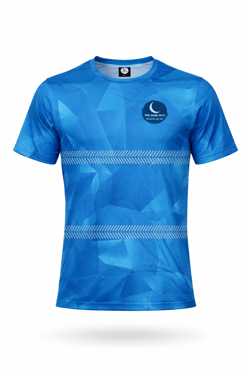 Mens Blue Reflective T Shirt
